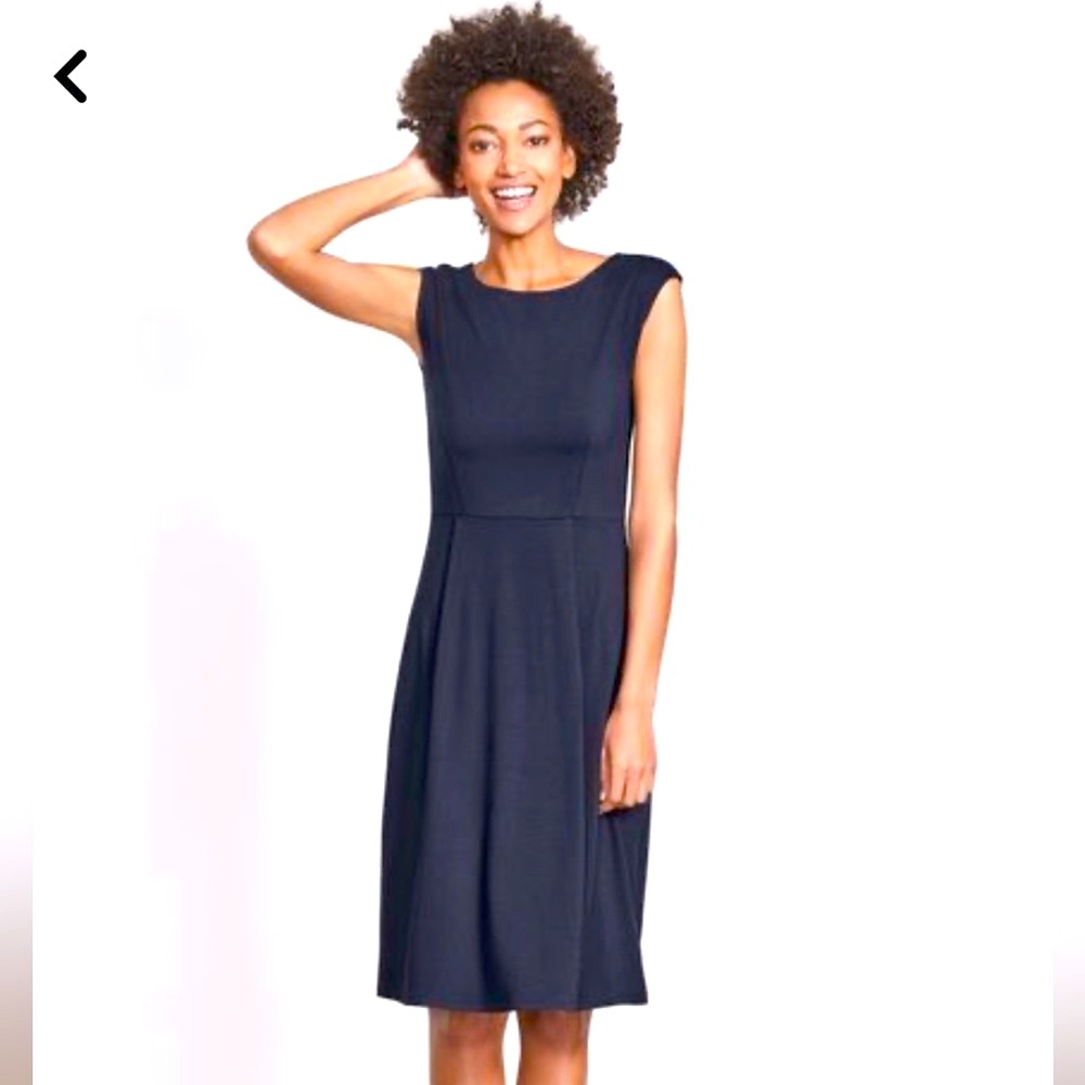 Boden Navy Marina Jersey Dress, Navy, 4L